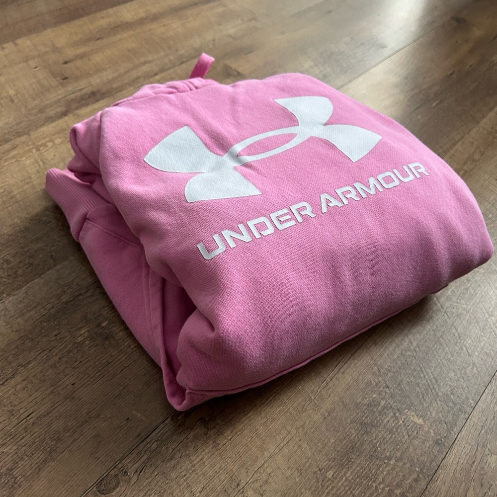 Under Armour Pink Sweatshirt with White Logo